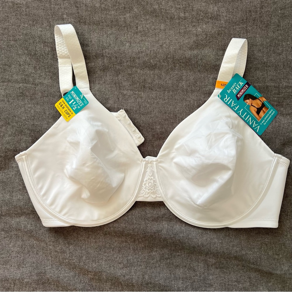 NWT Vanity Fair beauty back minimizer white bra - Picture 4 of 15